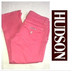 Pink Cropped Hudson Jeans